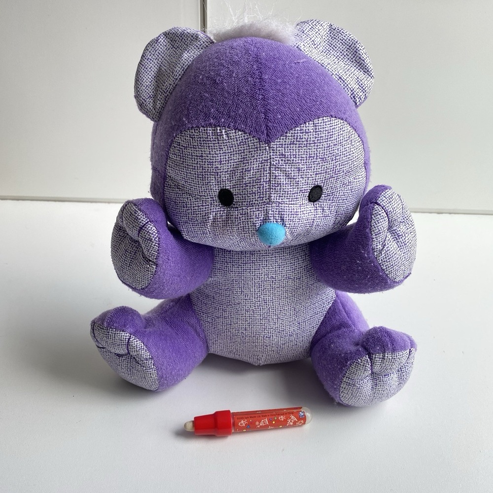 Aquadoodle Purple‎ Bear Aqua Doodle Water Spinmaster Plush 11" Write On Surface